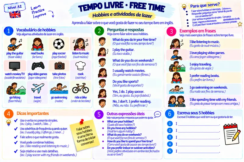 Mapa mental original: Tempo Livre