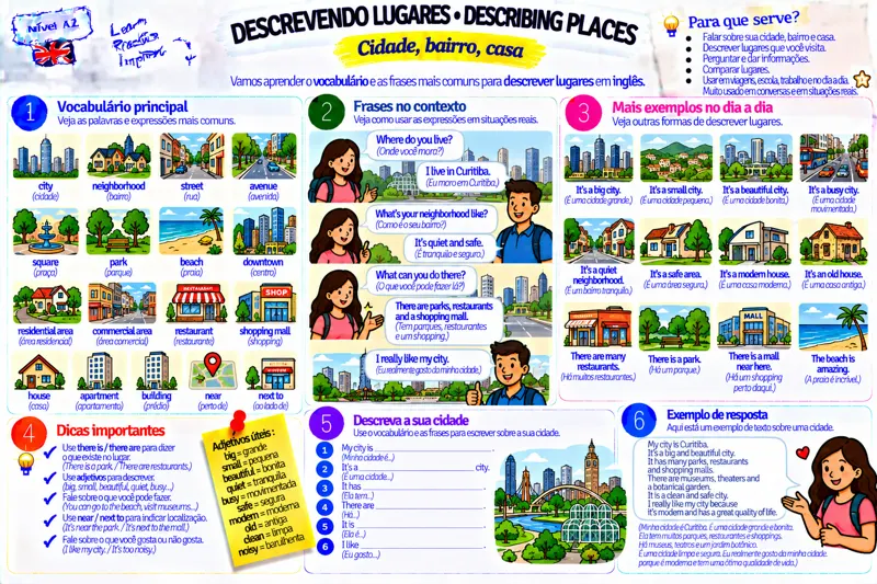 Mapa mental original: Descrevendo Lugares